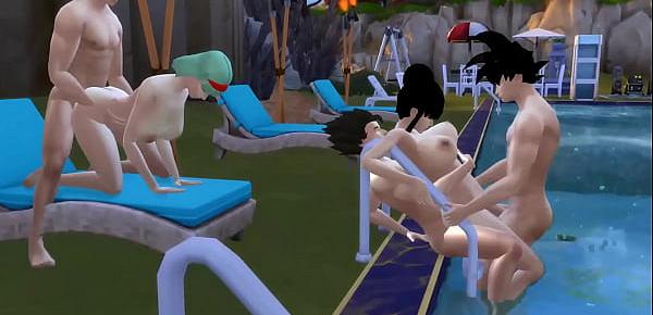 trendsMilk Madre y Esposa Epi 4 Orgia en la Piscina Bulma y Chichi Hermosas Esposas Comparten sus Hijos y hacen una Orgia la Follan por el Culo Como Unas Perras Hentai